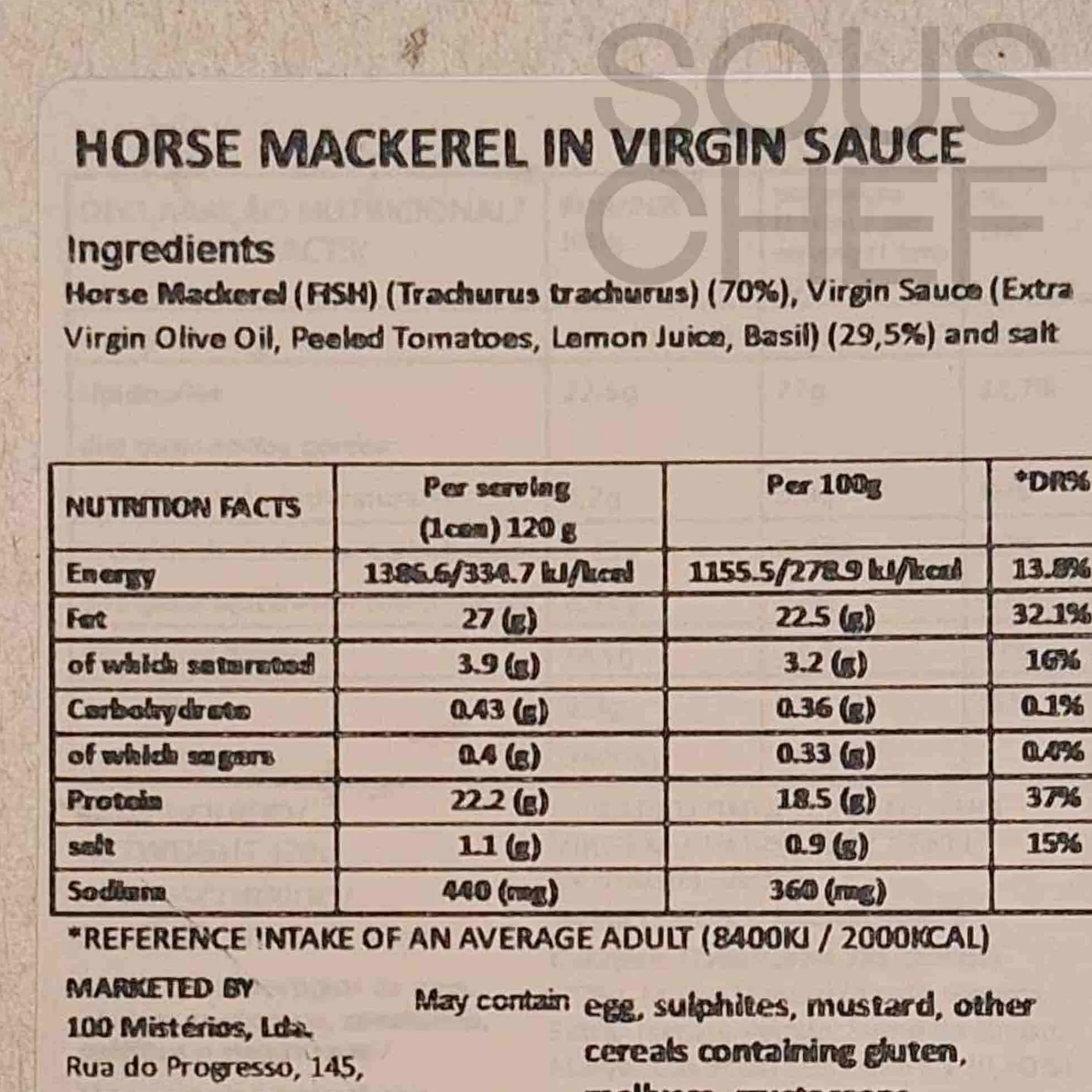 ABC+ Horse Mackerel in Virgin Sauce, 120g New