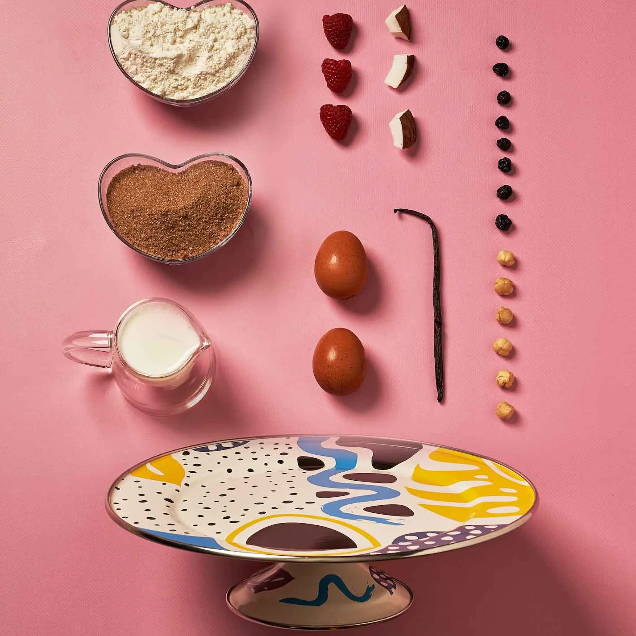 Kapka Enamel Abstract Enamel Cake Stand, 30cm dia Online