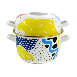 Kapka Enamel Abstract Enamel Mussel Pot Clearance