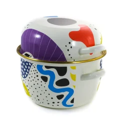 Kapka Enamel Abstract Enamel Mussel Pot Clearance