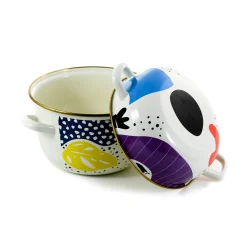 Kapka Enamel Abstract Enamel Mussel Pot Clearance
