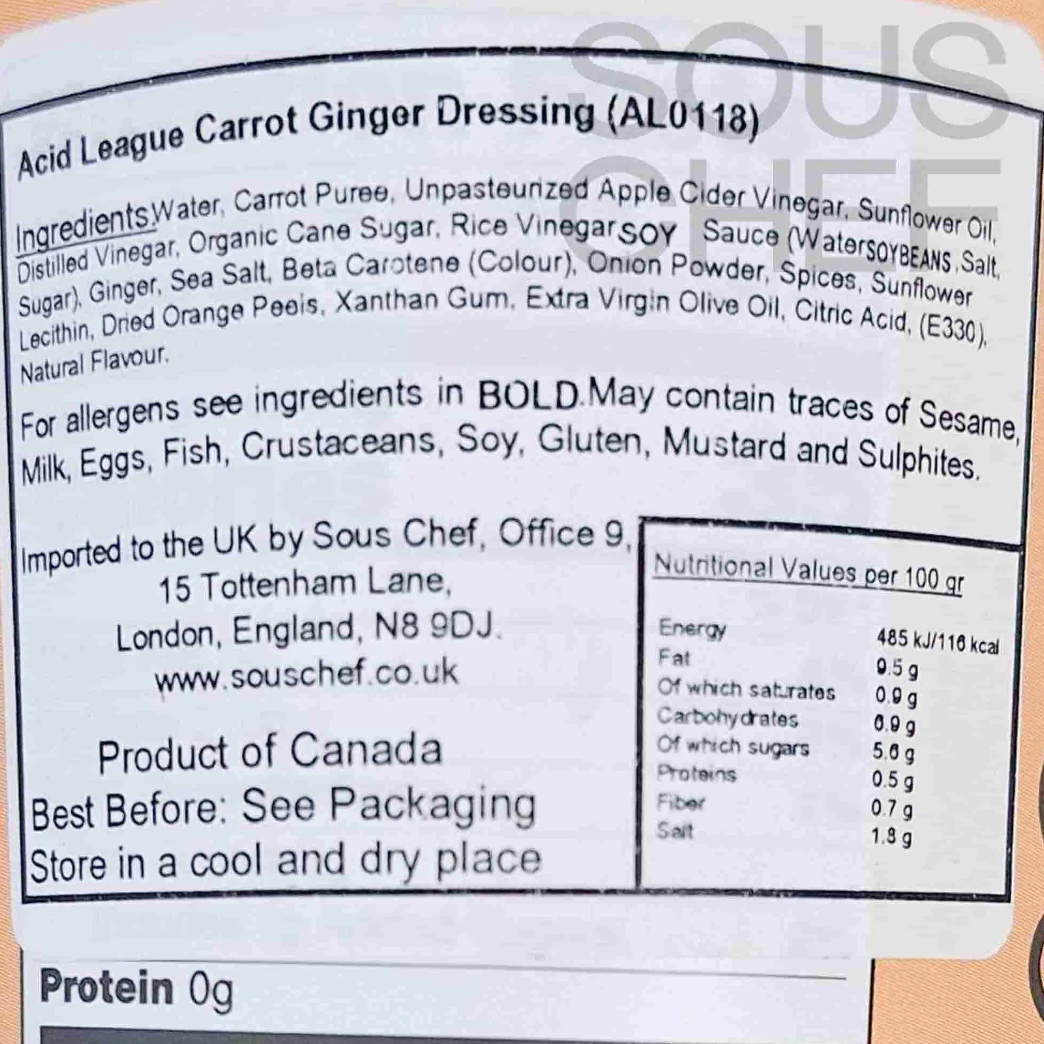 Acid League Carrot Ginger Dressing, 354ml Online