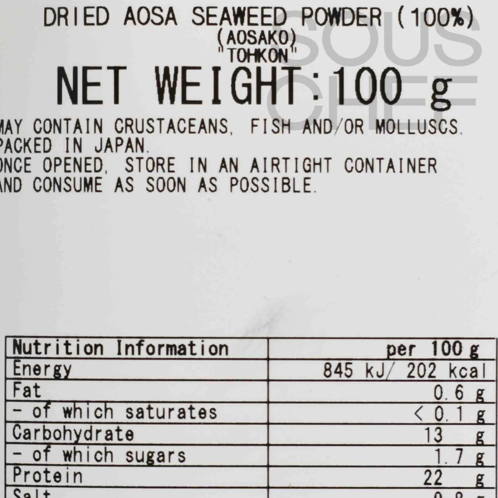 TOKON Aonori Dried Seaweed, 100g Clearance