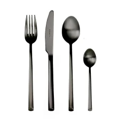 Herdmar Arco Matte Black 4 Piece Place Setting Cutlery Set Discount