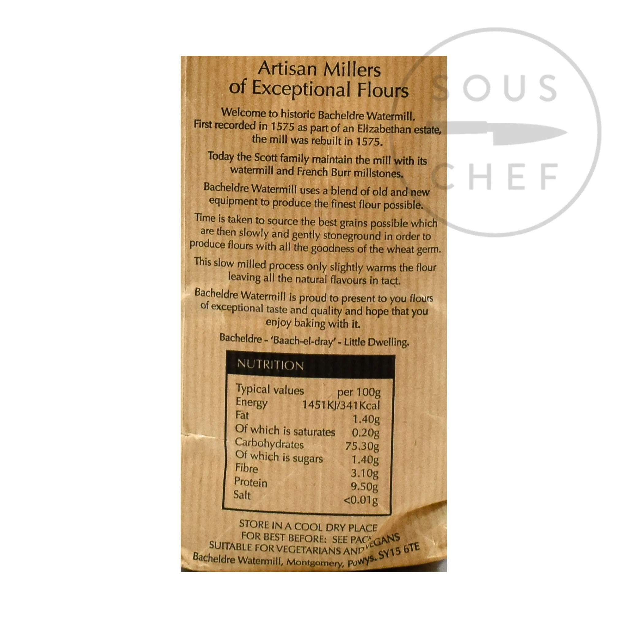 Bacheldre Watermill Bacheldre Organic Stoneground Strong Malted Blend Flour, 1.5kg New