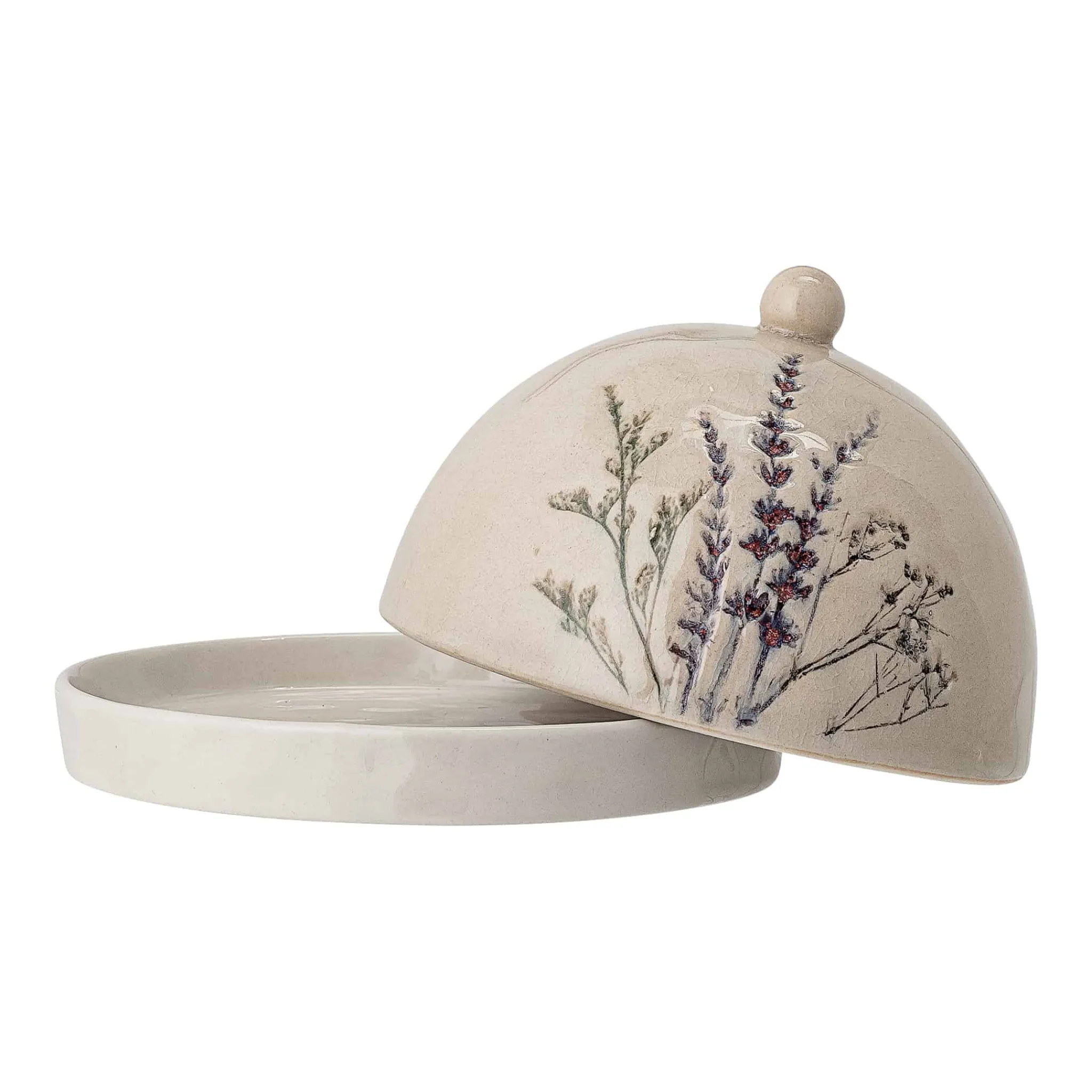 Bloomingville Bea Floral Round Butter Dish, 15cm Discount