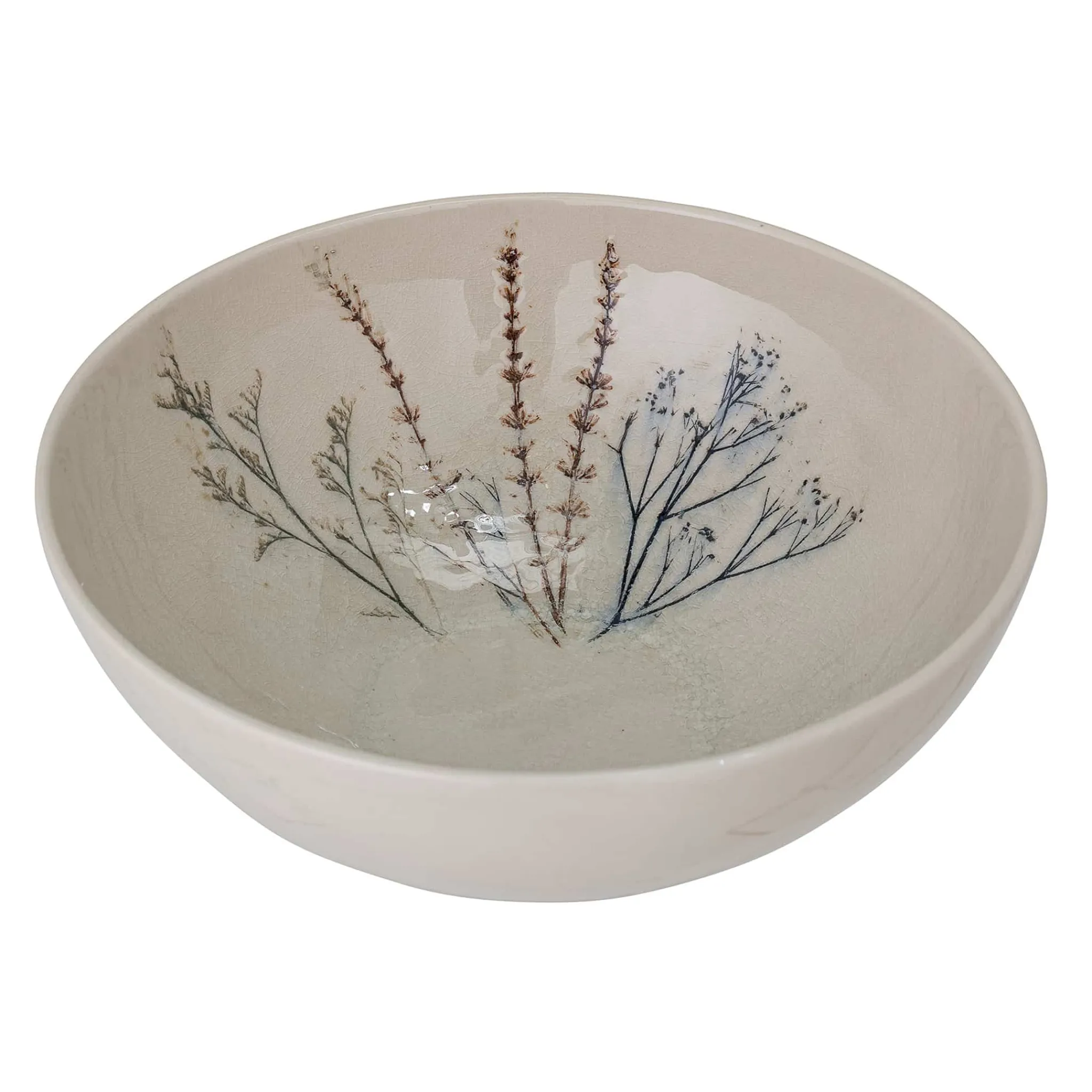 Bloomingville Bea Floral Serving Bowl, 30.5cm Clearance