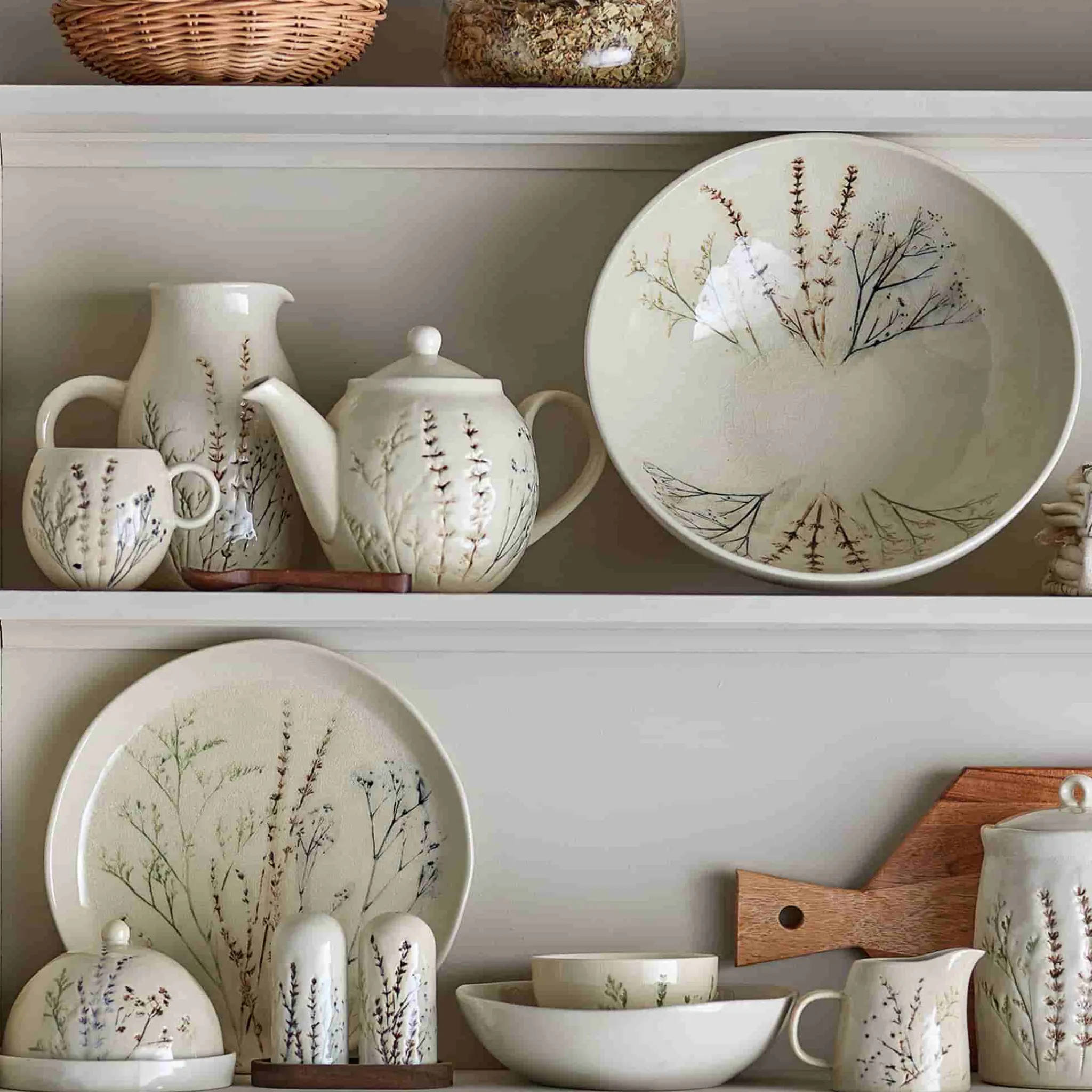 Bloomingville Bea Floral Serving Bowl, 30.5cm Clearance