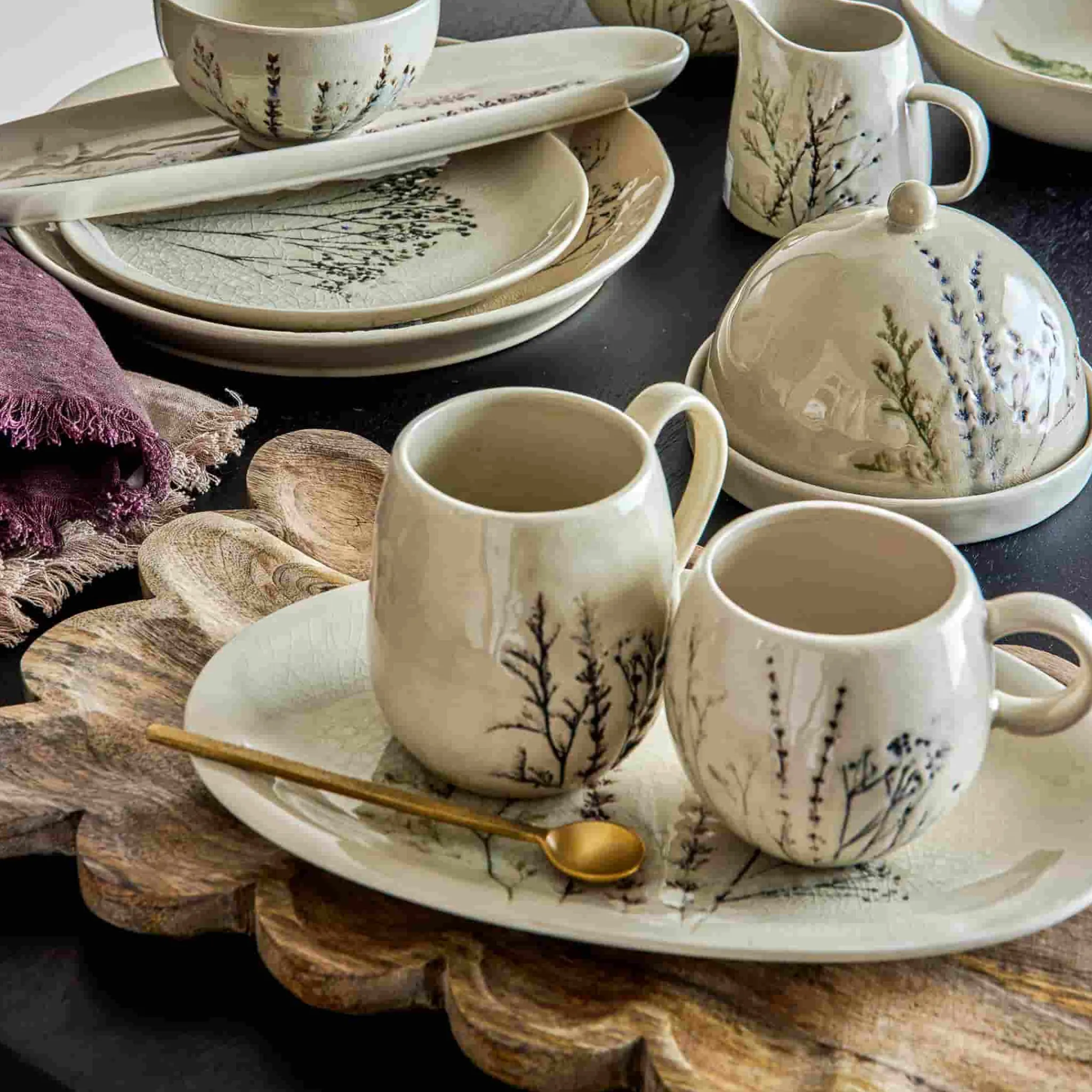 Bloomingville Bea Floral Serving Plate, 28.5cm Online