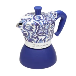 Bialetti x Dolce & Gabbana Blue Moka Induction Coffee Maker, 4 Cup