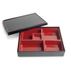 Kiji Stoneware & Ceramics Black & Red Bento Box, 5 Compartments Best