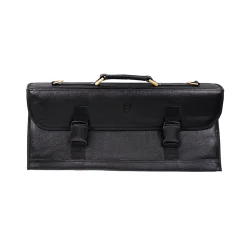 JKC Black Buffalo Leather Knife Bag, 11 Slots Outlet