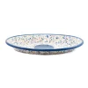 Kapka Blue Dot Enamel Oval Serving Tray, 31cm Discount