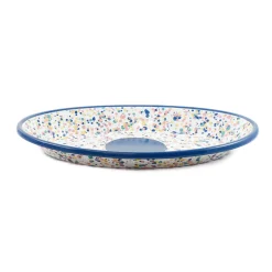 Kapka Blue Dot Enamel Oval Serving Tray, 31cm Discount