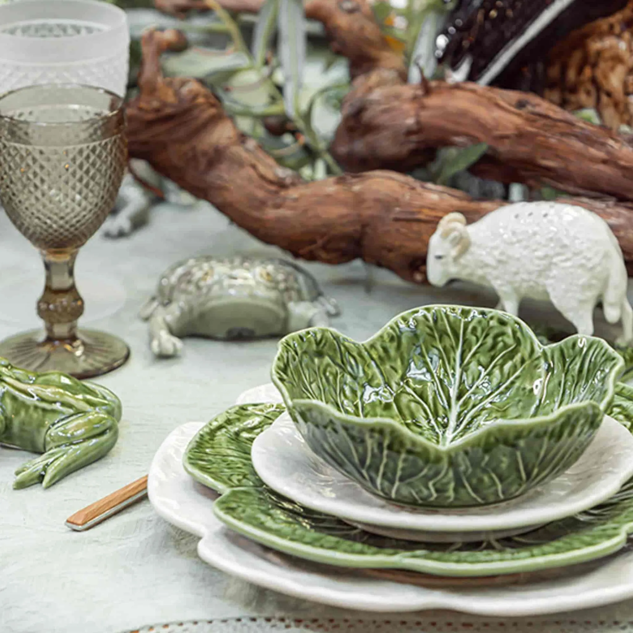 Bordallo Pinheiro White Cabbage Plate, 19cm Online