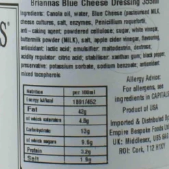 Briannas Blue Cheese Dressing, 355ml Discount