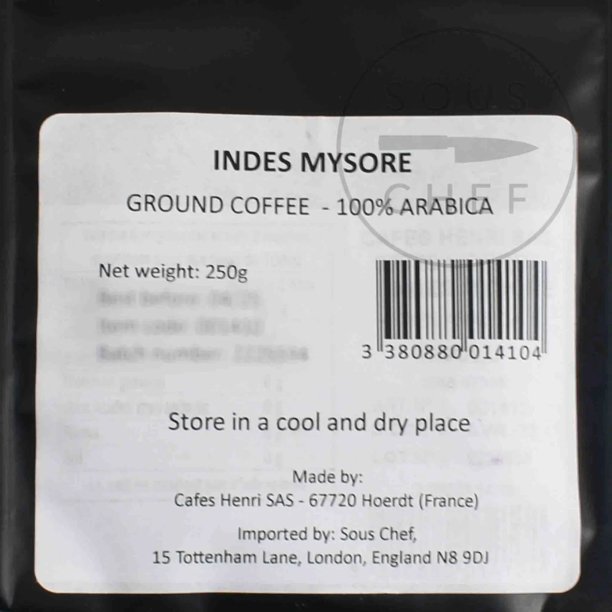 Cafes Henri India Mysore Ground Coffee, 250g Online