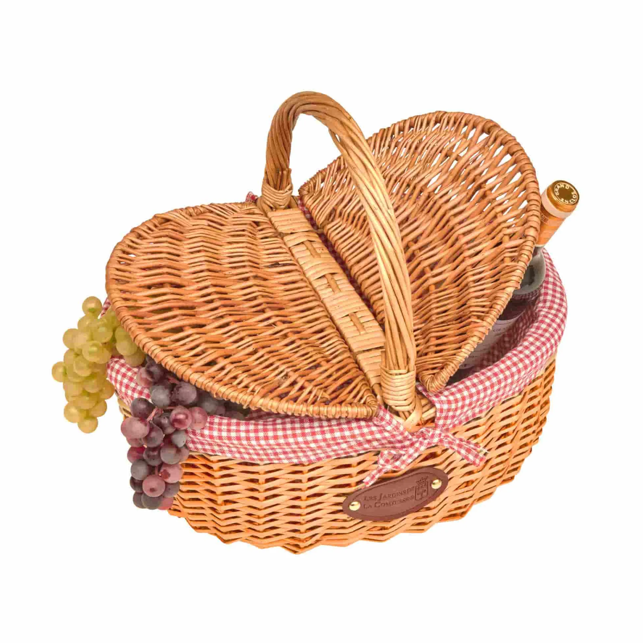 Les Jardin de la Comtesse Campagne Red Gingham Empty Picnic Basket Discount