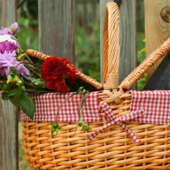 Les Jardin de la Comtesse Campagne Red Gingham Empty Picnic Basket Discount