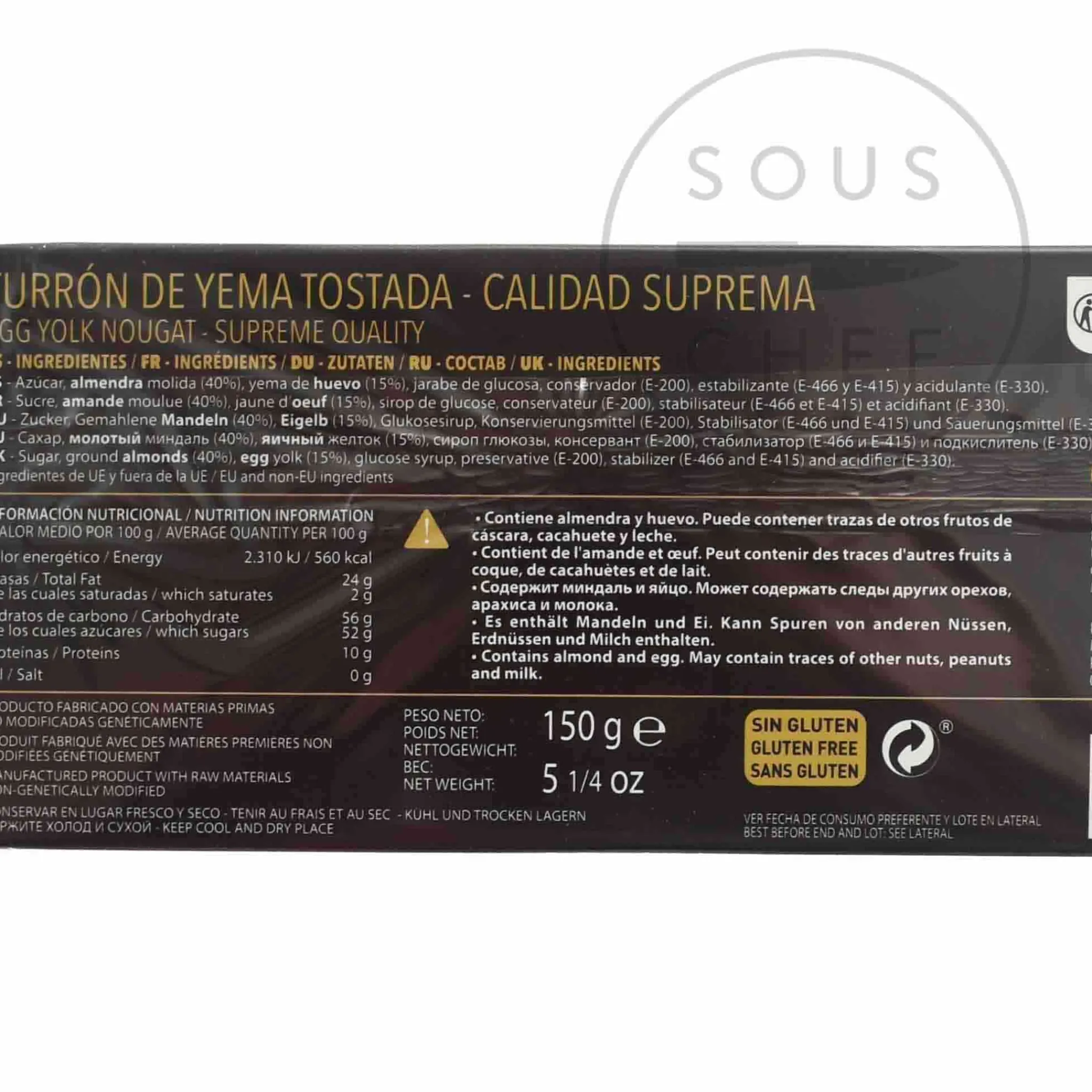 Don Gastronom Caramel, Egg Yolk & Marzipan Turron, 150g Best