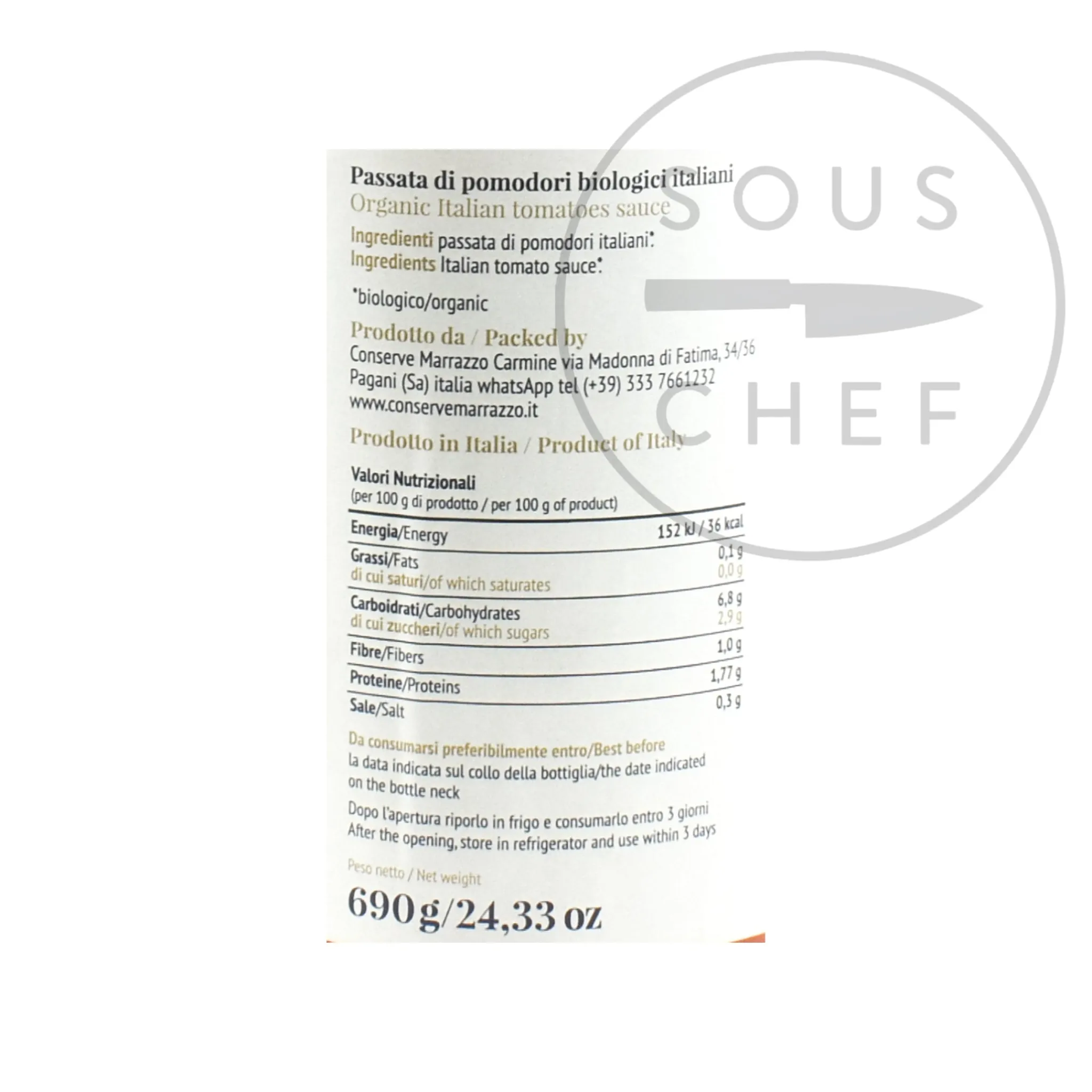 Casa Marrazzo Organic Tomato Passata, 690ml