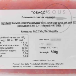 Cavi-Art Tosago Orange Vegan Caviar, 500g Best