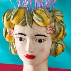 Wernervob Ceramic Figure with Lemon Headdress Vase Hot