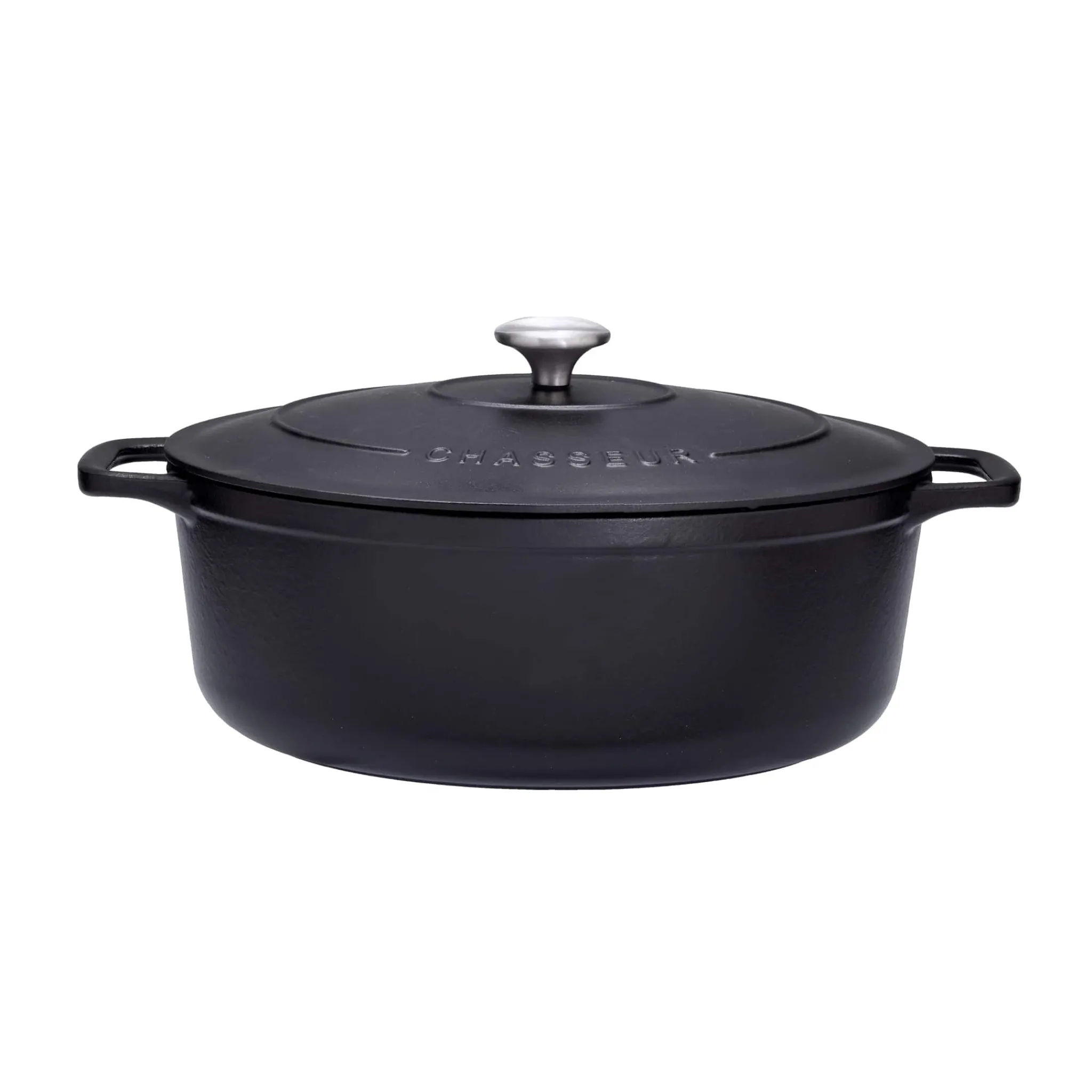 Chasseur Black Cast Iron Oval Dutch Oven, 29cm Discount