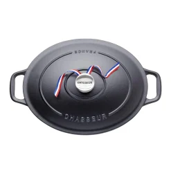 Chasseur Black Cast Iron Oval Dutch Oven, 29cm Discount