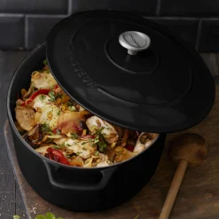 Chasseur Black Cast Iron Oval Dutch Oven, 29cm Discount