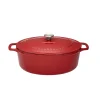 Chasseur Red Cast Iron Oval Dutch Oven, 29cm New