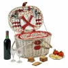 Les Jardin de la Comtesse Cheverny Cherry Print Picnic Basket, 4 Person Online