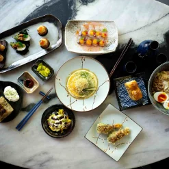 Kiji Stoneware & Ceramics Chouseki Blue Gold Sauce Dish, 9cm x 6.5cm x 2.5cm high Sale