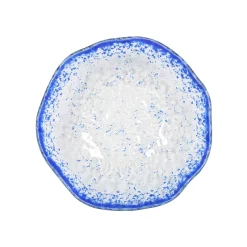 Turkish Tableware Cobalt Blue Rim Glass Bowl, 17.5cm Outlet