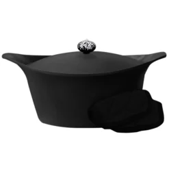 Cookut Lightweight Non-Stick Dutch Oven with Pot Holders, Black, BPA-Free Discount