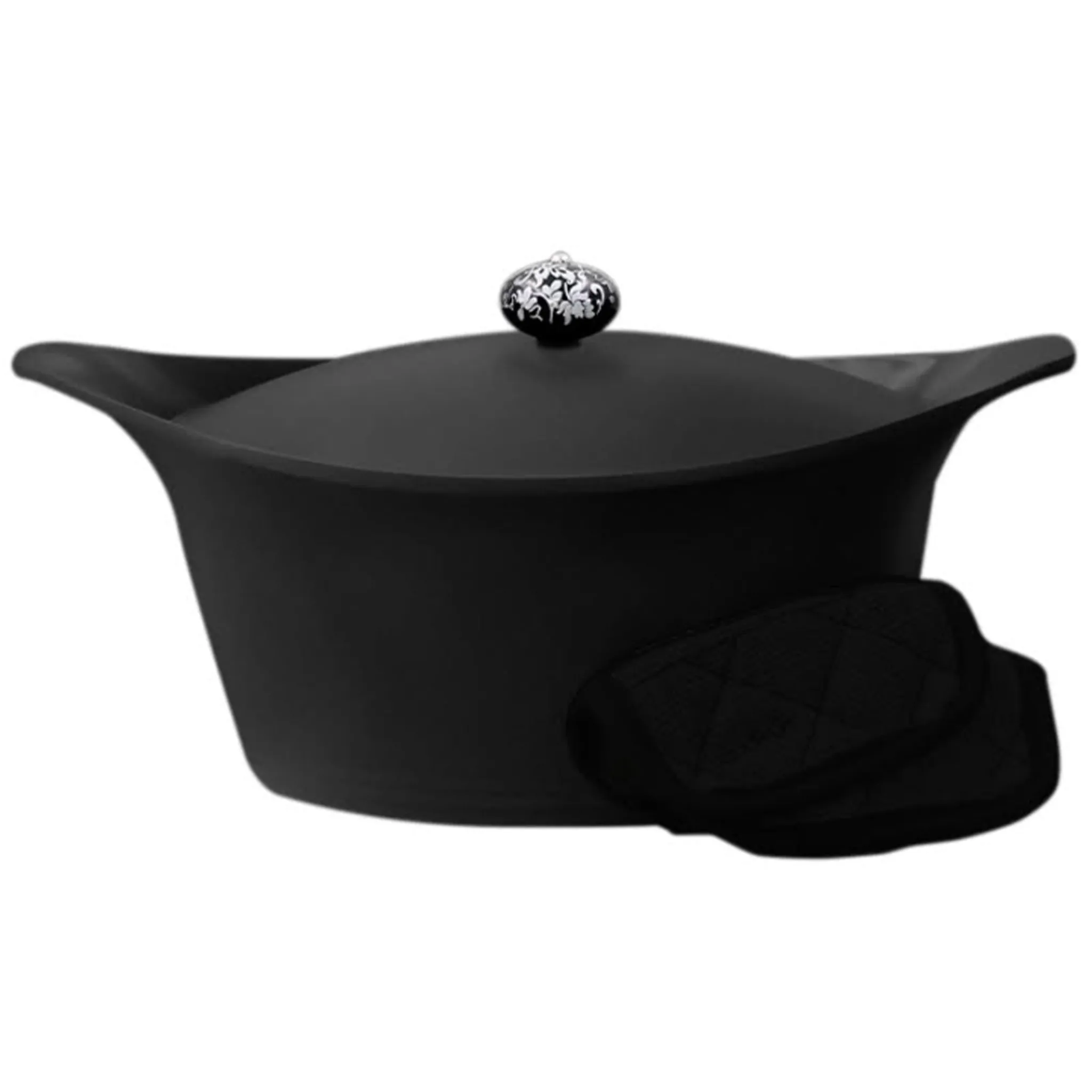 Cookut Lightweight Non-Stick Dutch Oven with Pot Holders, Black, BPA-Free Discount