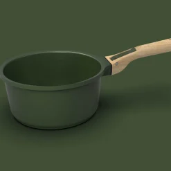 Cookut Lightweight Non-Stick 3 Piece Cookware Set with Detachable Handles, Green, BPA-Free Clearance