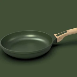 Cookut Lightweight Non-Stick 3 Piece Cookware Set with Detachable Handles, Green, BPA-Free Clearance