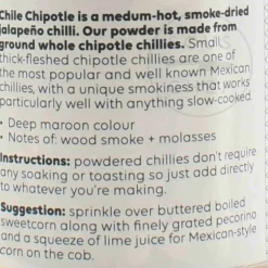 Cool Chile Co Cool Chile Chipotle Chilli Powder, 60g New