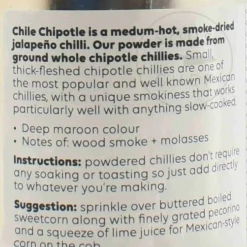 Cool Chile Co Cool Chile Chipotle Chilli Powder, 60g New