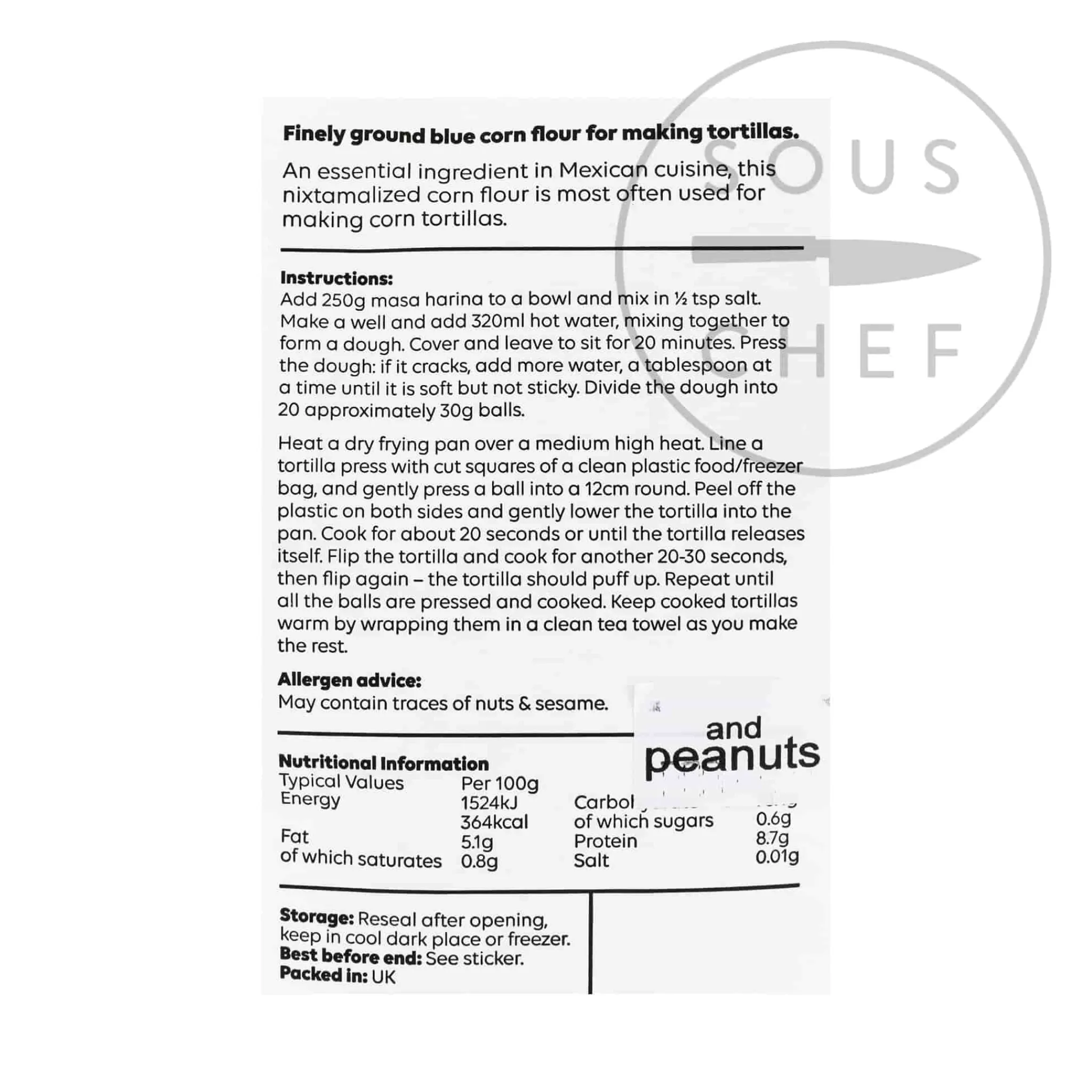 Cool Chile Co Blue Masa Harina, 500g Outlet