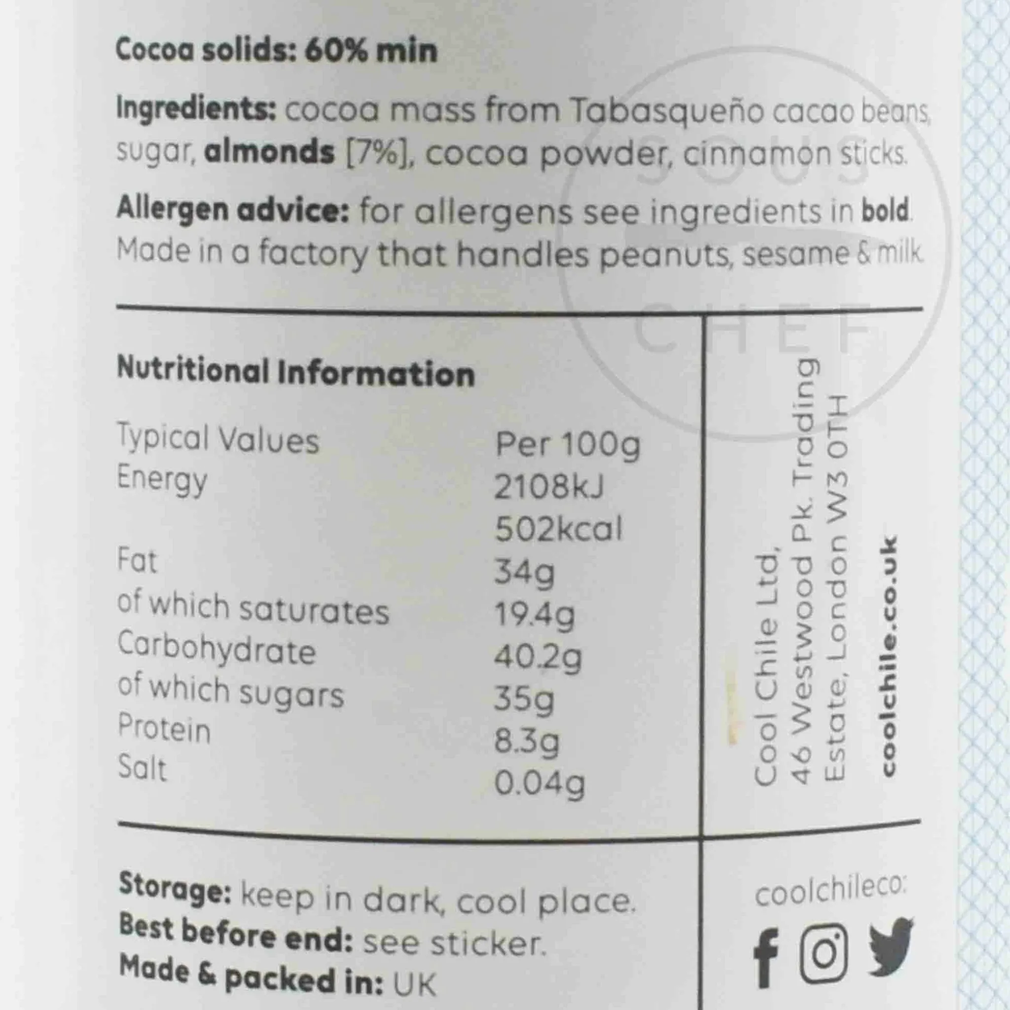 Cool Chile Co Oaxaca Hot Chocolate - Cinnamon & Almonds, 150g Outlet