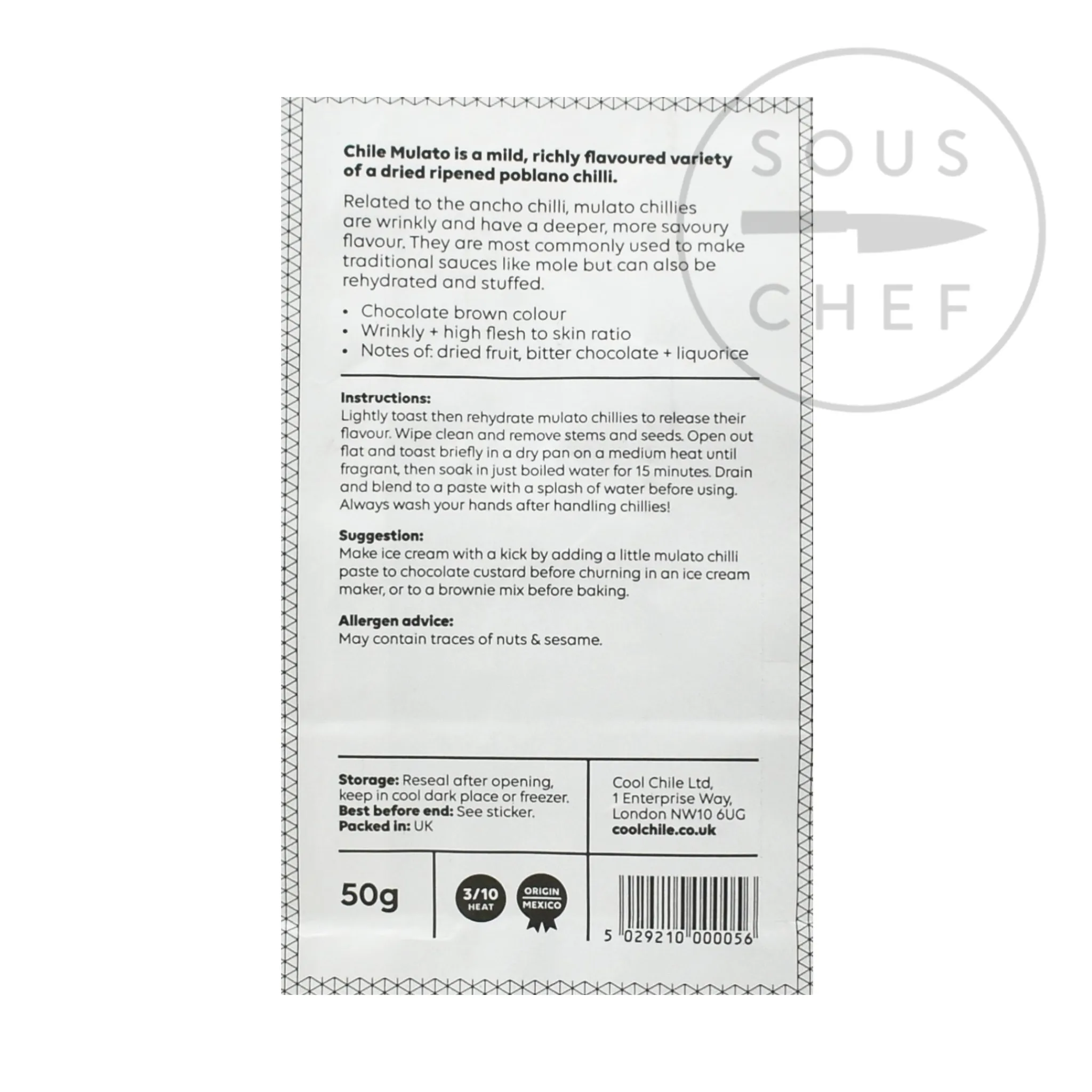 Cool Chile Co Cool Chile Mulato Chilli, 50g Discount