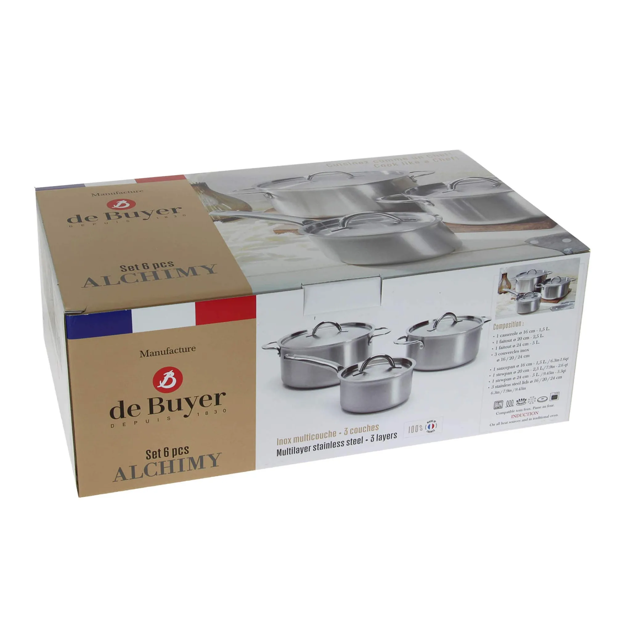 De Buyer Alchimy 3 Piece Cookware Set with Lids Best