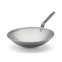 De Buyer Carbone Plus Round Based Wok, 35cm Hot