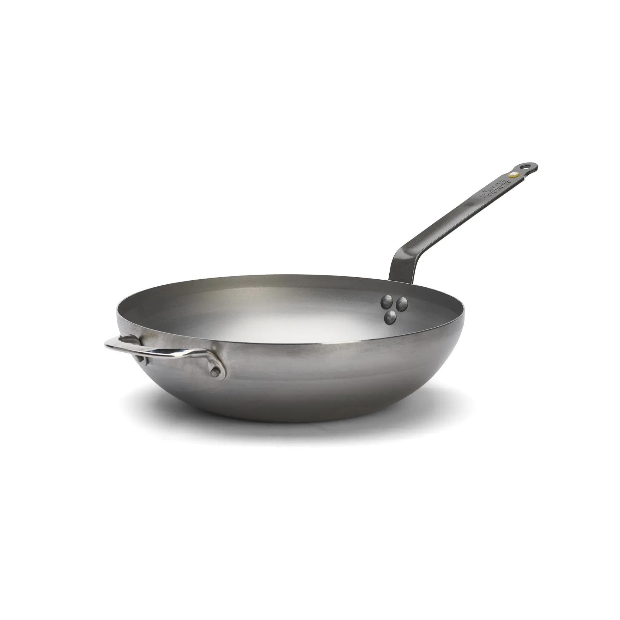 De Buyer Mineral B Flat Base Wok, 32cm Hot
