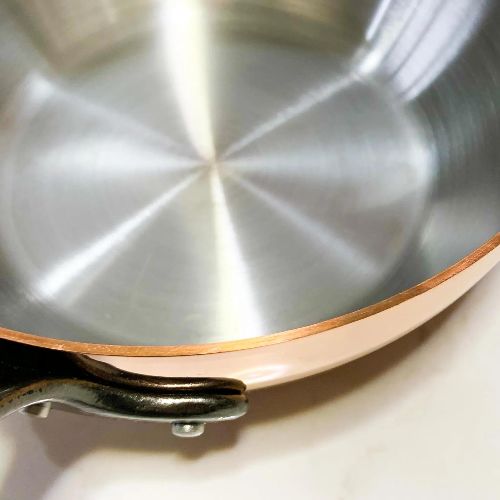 De Buyer Prima Matera Induction-Compatible Copper Saute Pan - Conical