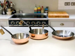 De Buyer Prima Matera Induction-Compatible Copper Saute Pan - Conical