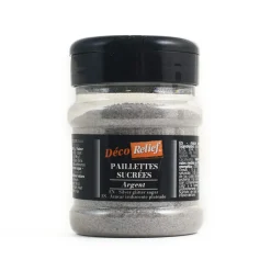 Deco Relief Silver Sugar Glitter, 60g Sale