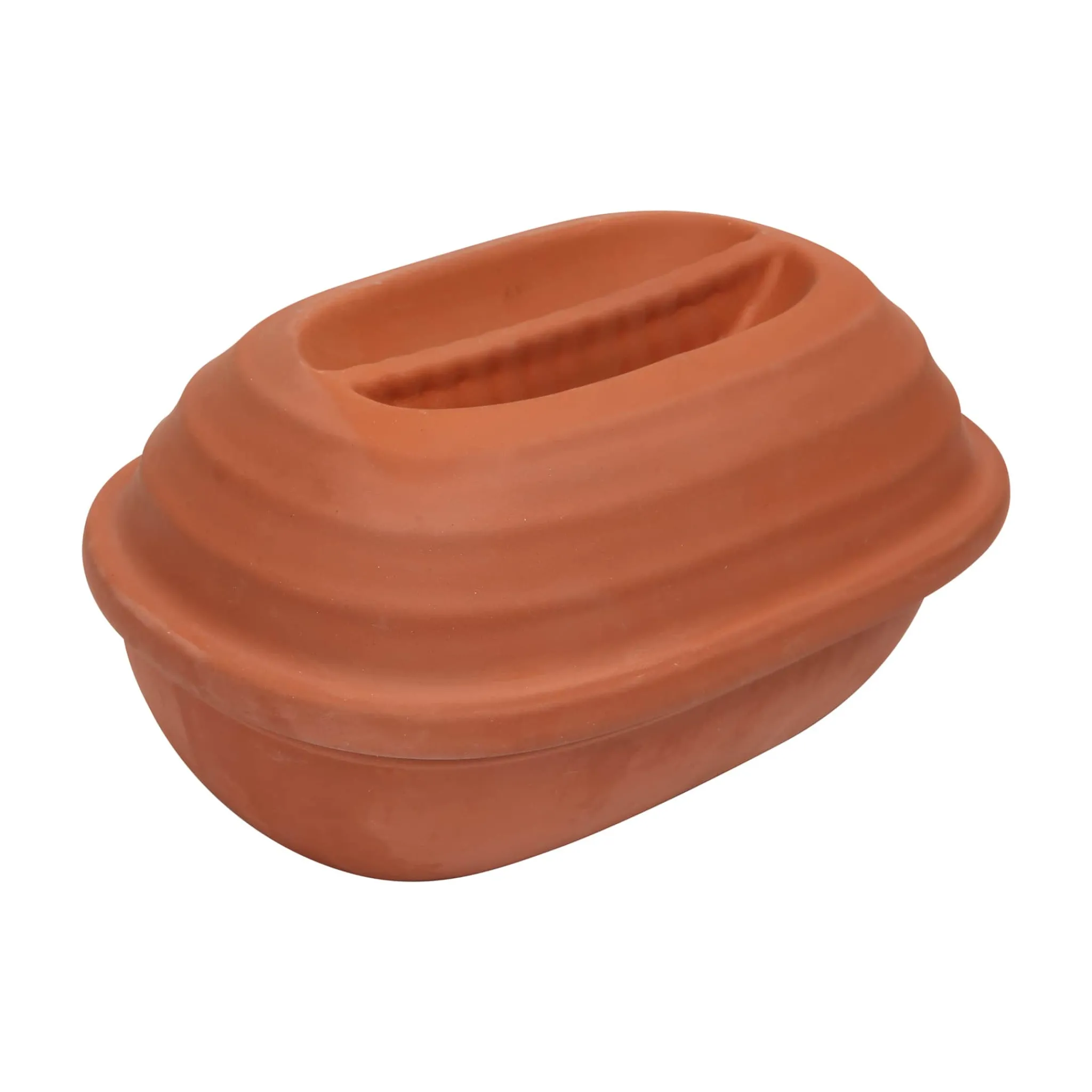Dexam Terracotta Chicken Roaster with Lid, 21x30cm Clearance